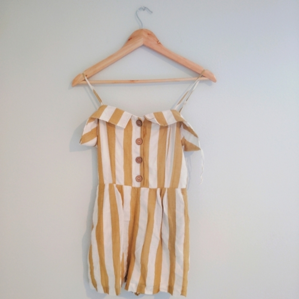 Altar'd State Spaghetti Strap Stripe Romper
